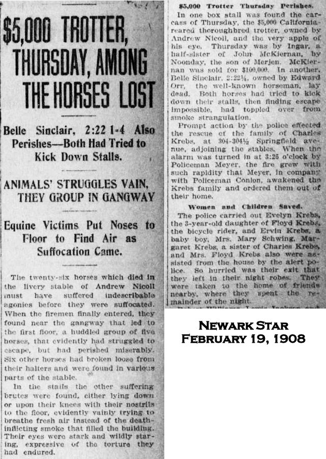 $5,000 Trotter, Thursday, Among the Horses Lost
February 19, 1908
Newark Star
