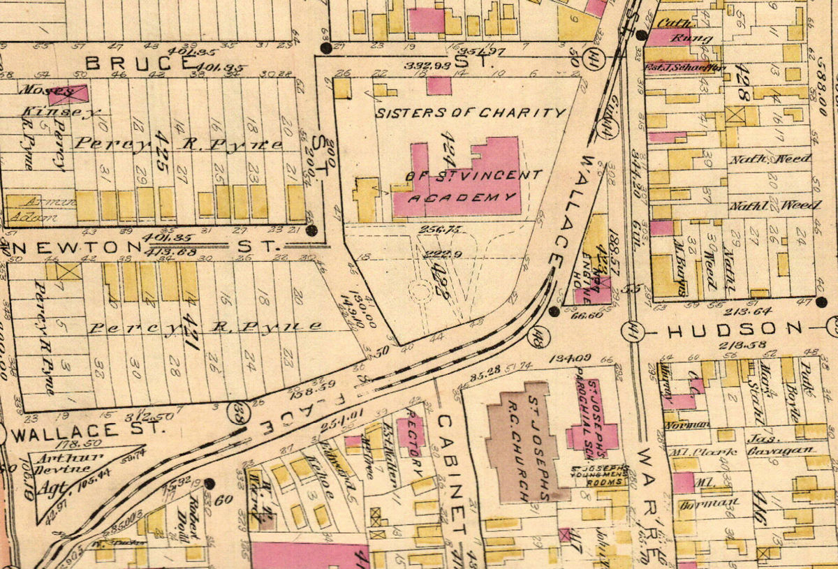 1889 Map
55 Wallace Place & Hudson Street
