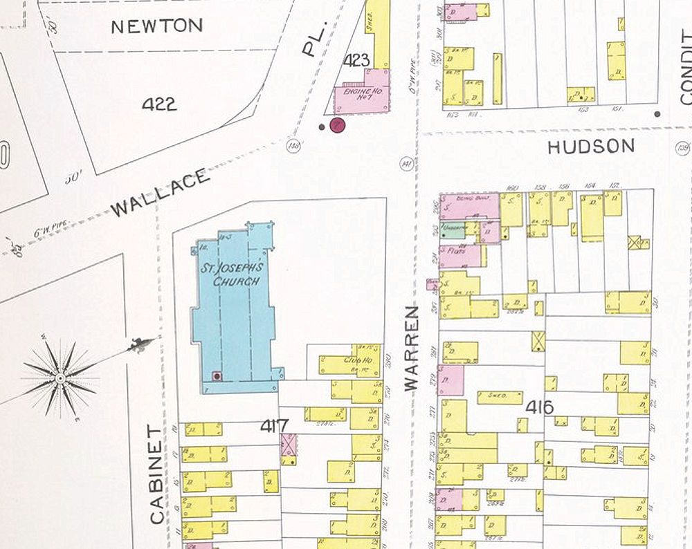 1892 Map
55 Wallace Place & Hudson Street
