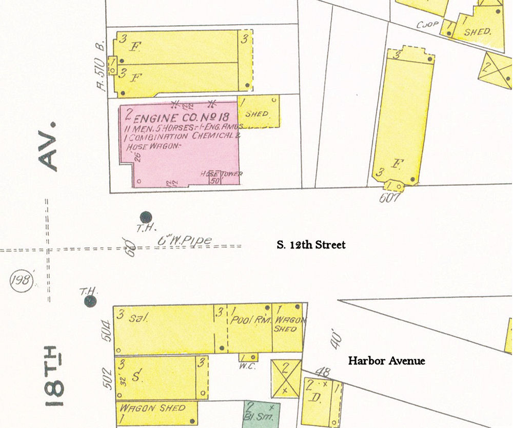 1909 Map
Eighteenth Avenue & Twelfth Street
