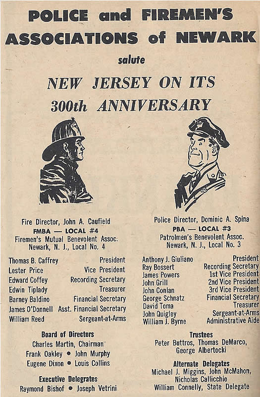Firemen's Associations Salute New Jersey
1964
