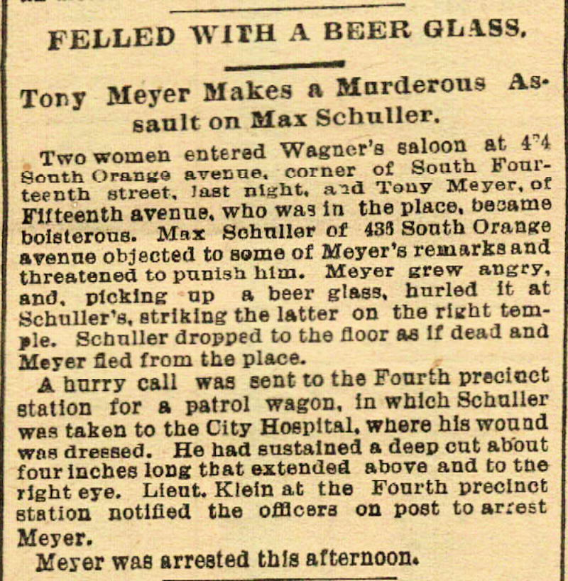 Felled With a Beer Glass
