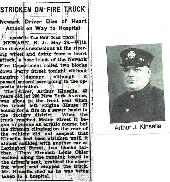Kinsella, Arthur
Newark Fireman from 1918 to 1938
Photo from the Mannion Family

