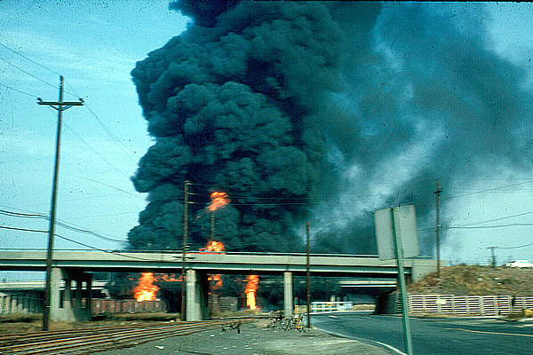 Jersey Central Railroad Yard Fire
