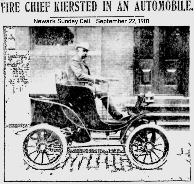 Fire Chief Kiersted in an Automobile
September 22, 1901
