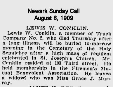 Lewis W. Conklin
August 8, 1909
