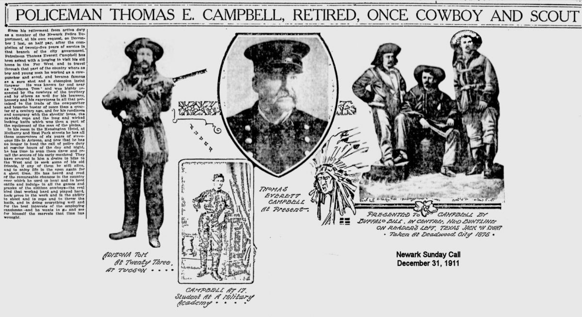 Policeman Thomas E. Campbell, Retired, Once Cowboy & Scout
1911
