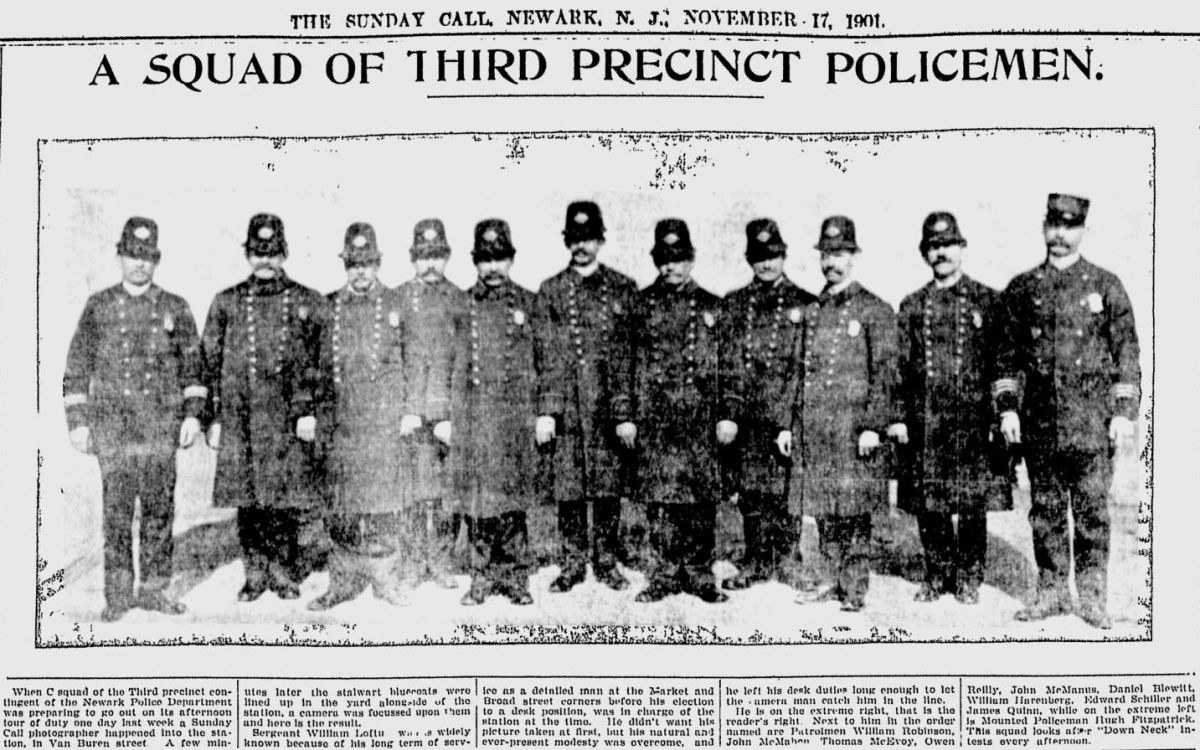 A Squad of Third Precinct Policemen
November 17, 1901
