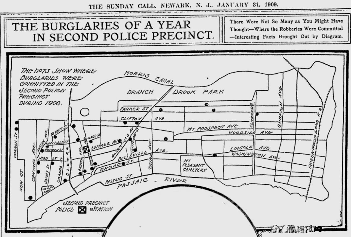 The Burglaries of a Year in Second Police Precinct
January 31, 1909
