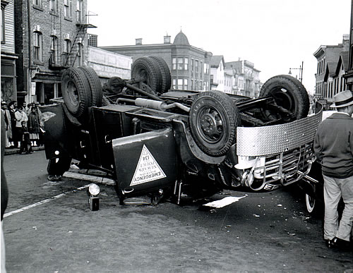 Overturned Emergency Truck - 1956
