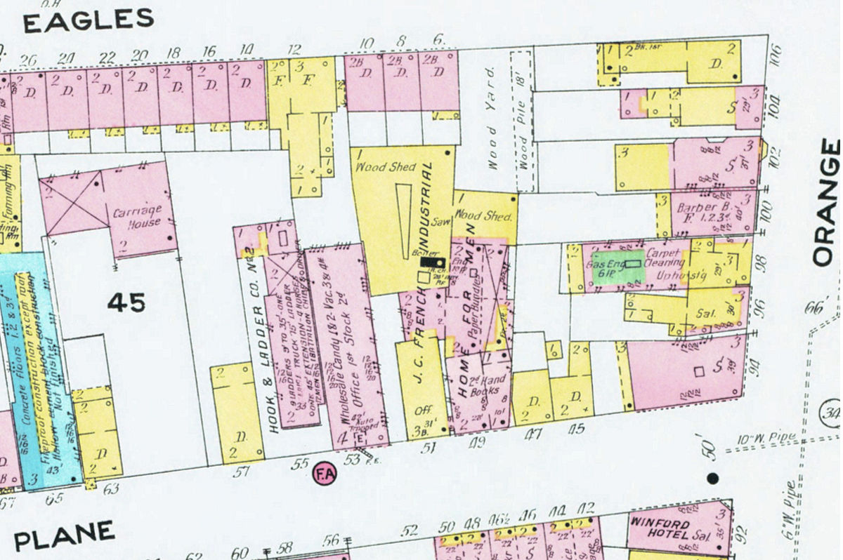 1908 Map
55 Plane Street
